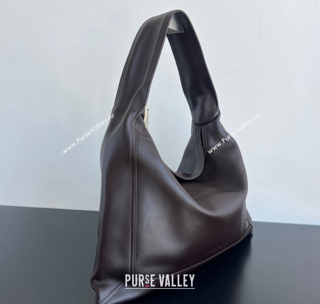 Bottega Veneta Large Hop Hobo bag in Calfskin Leather Fondant Brown 2024 803976 (WT-241217012)