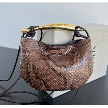 Bottega Veneta Baby Sardine Cross-body Bag in python leather Fondant Brown 2024 794920 (WT-241217015)