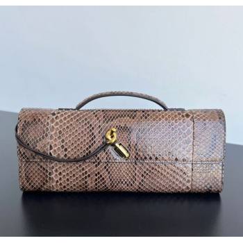 Bottega Veneta Andiamo Clutch Bag in python leather Fondant Brown 2024 794945 (WT-241217016)