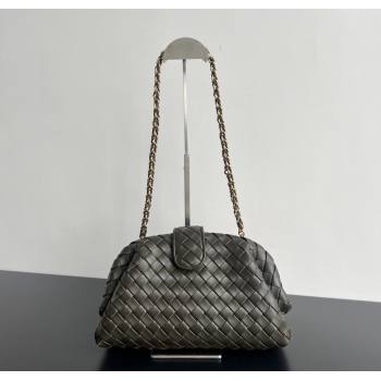 Bottega Veneta Lauren 1980 Clutch bag With Chain in Intrecciato Leather Khaki Green 2024 785807 (WT-241217024)