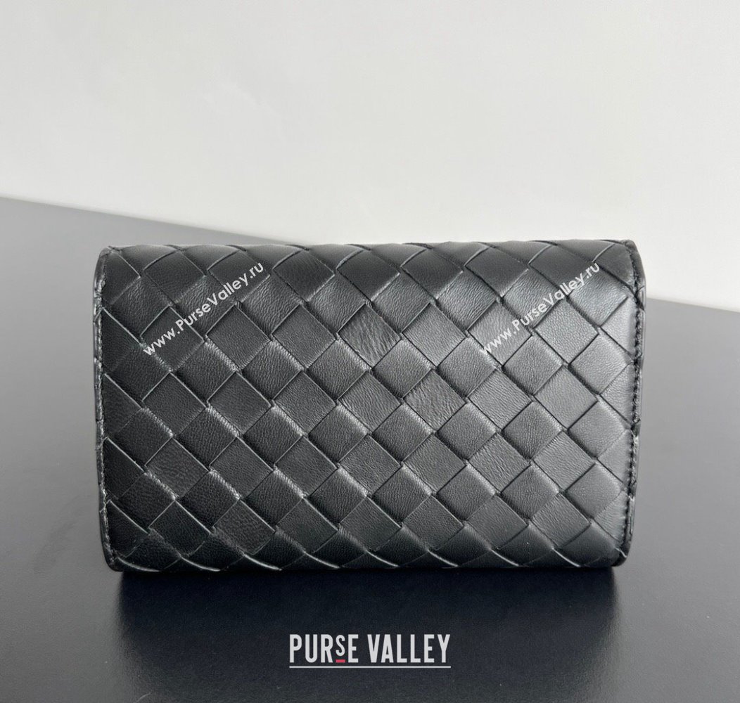 Bottega Veneta Andiamo Large Wallet in Intrecciato Leather Black 2024 741504 (WT-241217004)