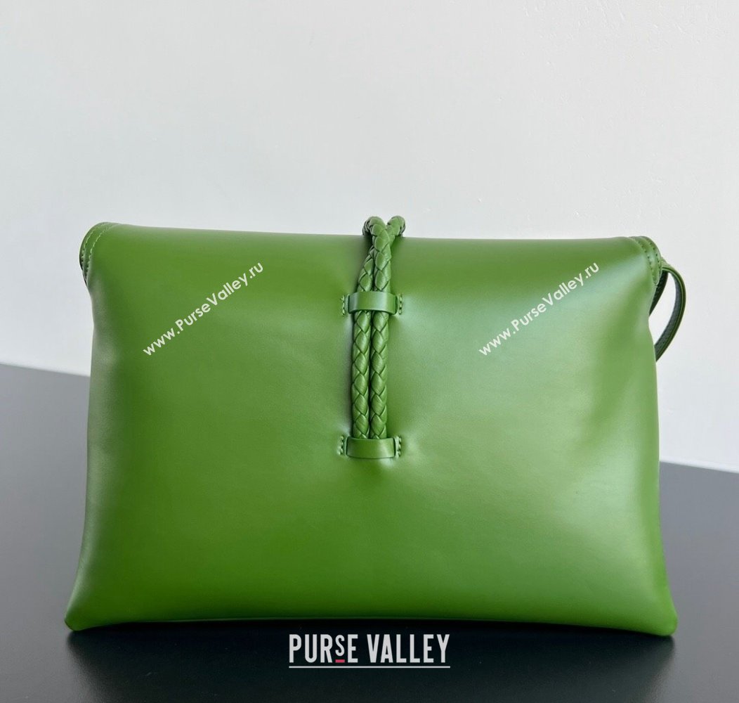 Bottega Veneta Medium Liberta Cross-body bag in Smooth Calfskin Green 2024 806034 (WT-241217038)