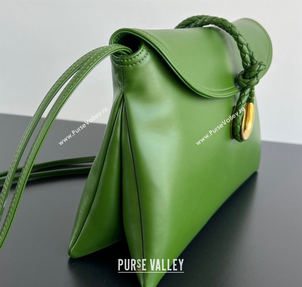 Bottega Veneta Medium Liberta Cross-body bag in Smooth Calfskin Green 2024 806034 (WT-241217038)