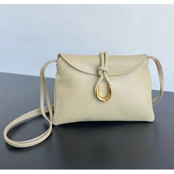 Bottega Veneta Small Liberta Cross-body bag in Smooth Calfskin Light Beige 2024 806030 (WT-241217039)