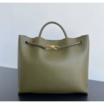 Bottega Veneta Mens Large Andiamo Top Handle Bag in Calfskin Leather Green 2024 806010 (WT-250519083)