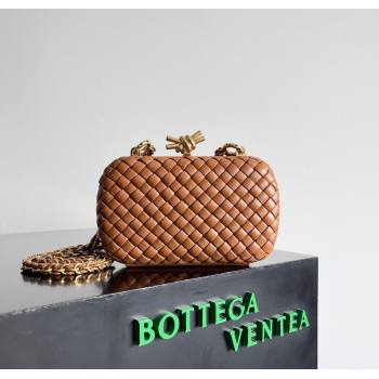 Bottega Veneta Knot With Chain Mini Bag Light Brown 2024 776662 (YX-241217047)