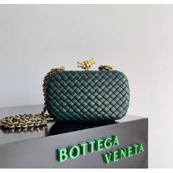 Bottega Veneta Knot With Chain Mini Bag Green 2024 776662 (YX-241217048)