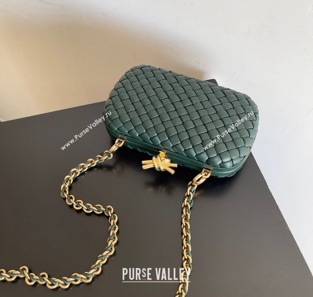 Bottega Veneta Knot With Chain Mini Bag Green 2024 776662 (YX-241217048)