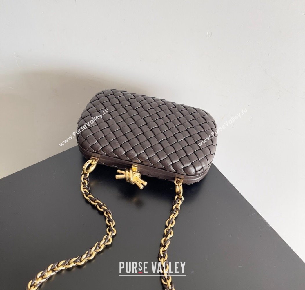 Bottega Veneta Knot With Chain Mini Bag Fondant Brown 2024 776662 (YX-241217049)