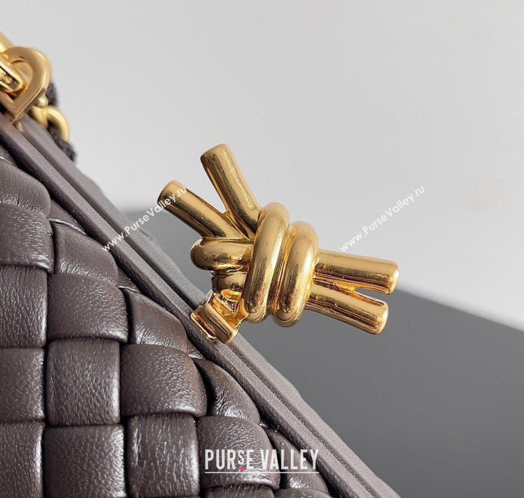 Bottega Veneta Knot With Chain Mini Bag Fondant Brown 2024 776662 (YX-241217049)