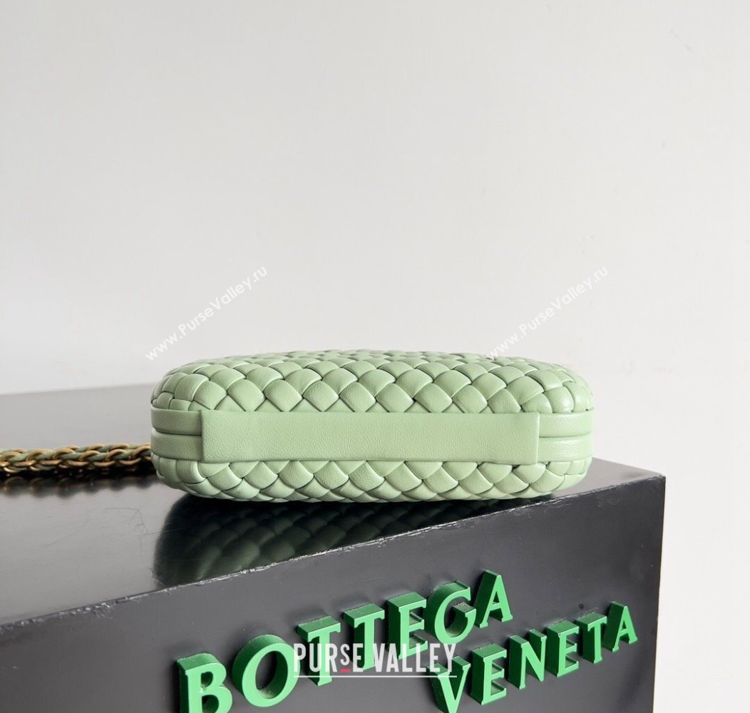 Bottega Veneta Knot With Chain Mini Bag Light Green 2024 776662 (YX-241217050)