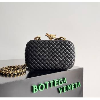 Bottega Veneta Knot With Chain Mini Bag Black 2024 776662 (YX-241217052)