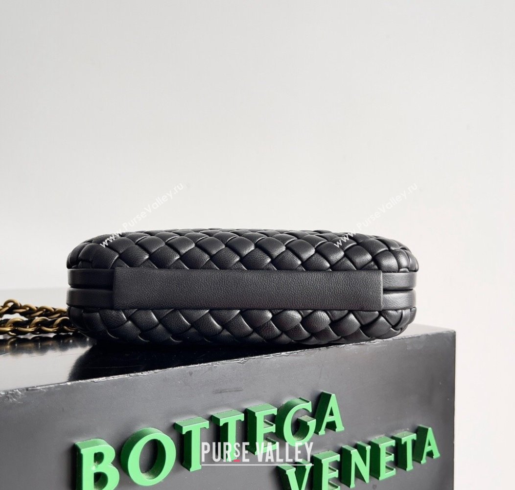 Bottega Veneta Knot With Chain Mini Bag Black 2024 776662 (YX-241217052)