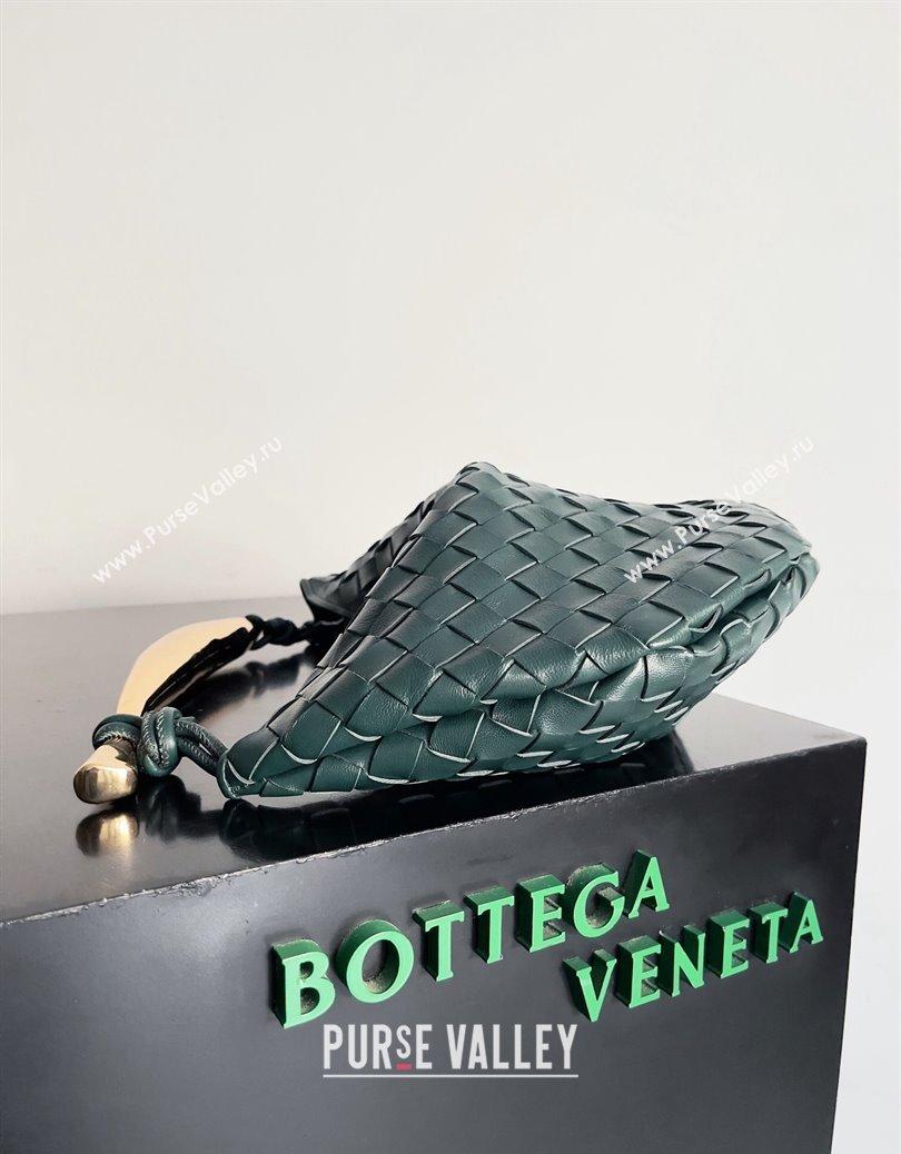 Bottega Veneta Sardine Bag in Intrecciato Leather Dark Green 2024 716082 (YX-241217058)