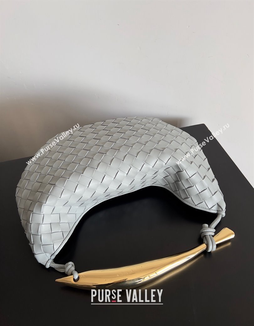 Bottega Veneta Sardine Bag in Intrecciato Leather Light Grey 2024 716082 (YX-241217060)