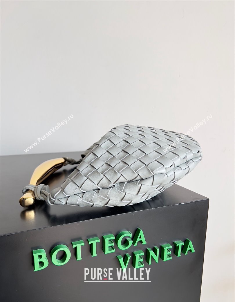 Bottega Veneta Sardine Bag in Intrecciato Leather Light Grey 2024 716082 (YX-241217060)