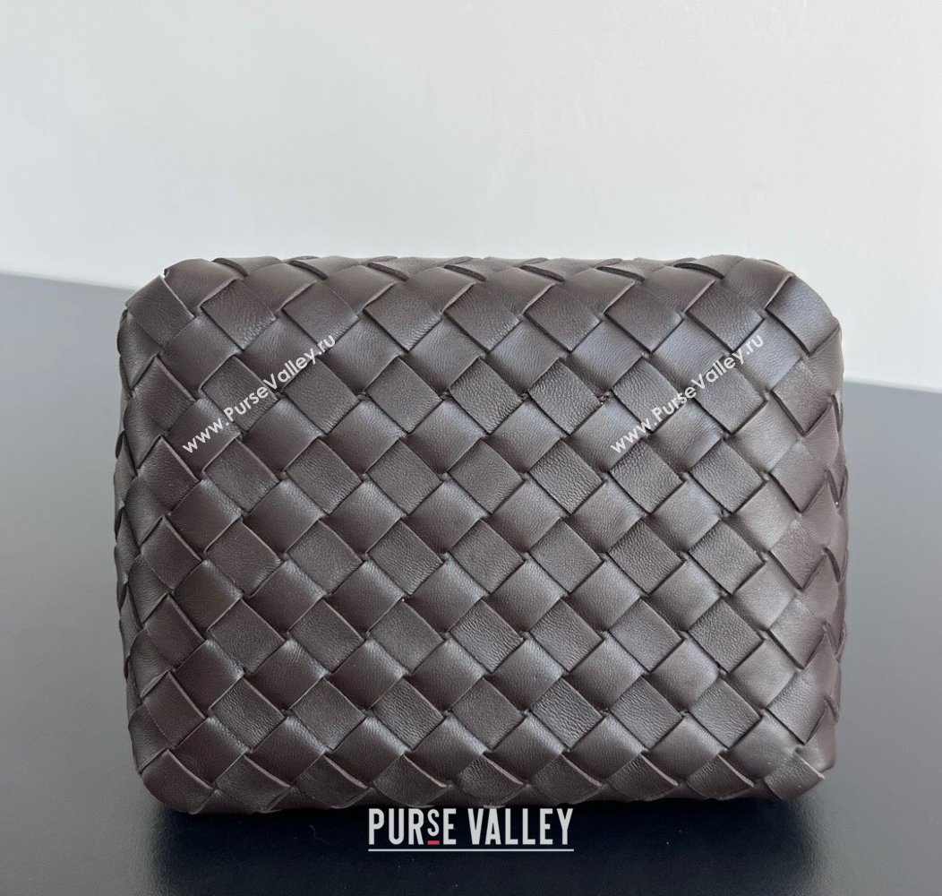 Bottega Veneta Small Parachute Chain Bag in Intrecciato Leather Fondant Brown 2024 817175 (WT-241217007)