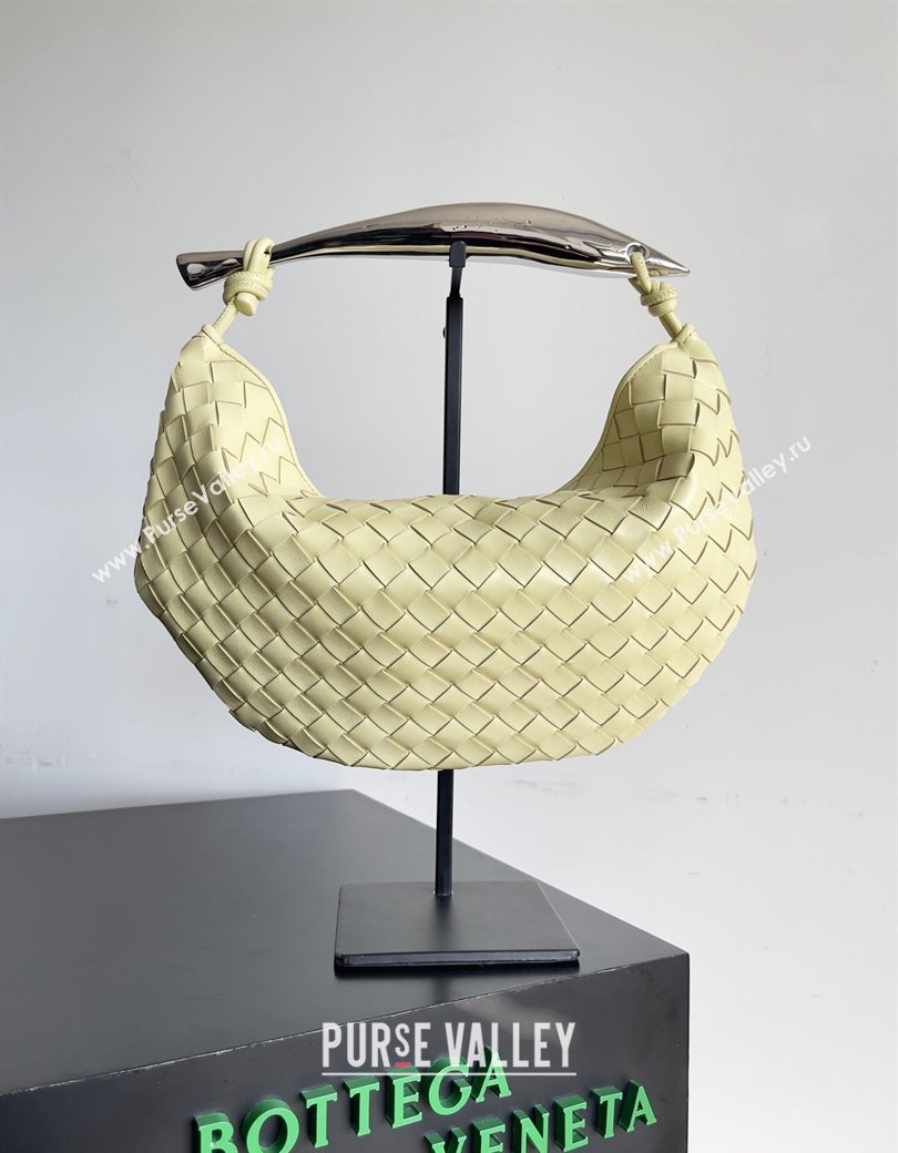 Bottega Veneta Sardine Bag in Intrecciato Leather Light Yellow 2024 716082 (YX-241217065)