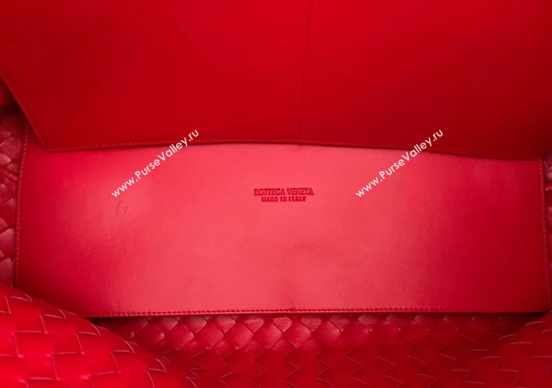 Bottega Veneta Large Andiamo Top Handle Bag in Intrecciato Suede 743575 Red 2025 (WT-250205030)