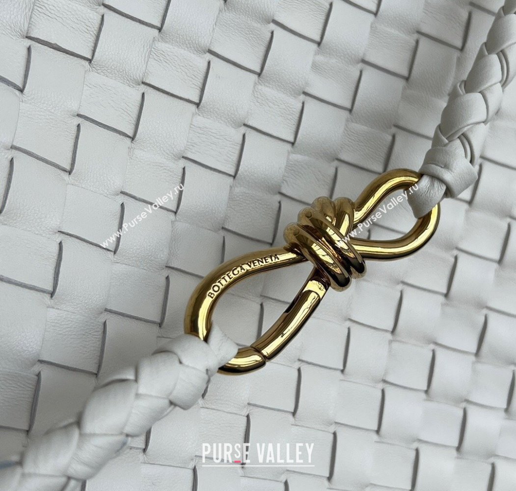 Bottega Veneta Large Andiamo Top Handle Bag in Intrecciato Leather 743575 Sea Salt White 2025 (WT-250205019)