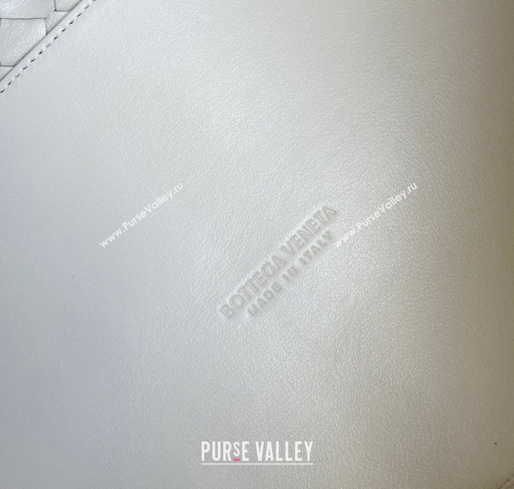 Bottega Veneta Large Andiamo Top Handle Bag in Intrecciato Leather 743575 Sea Salt White 2025 (WT-250205019)