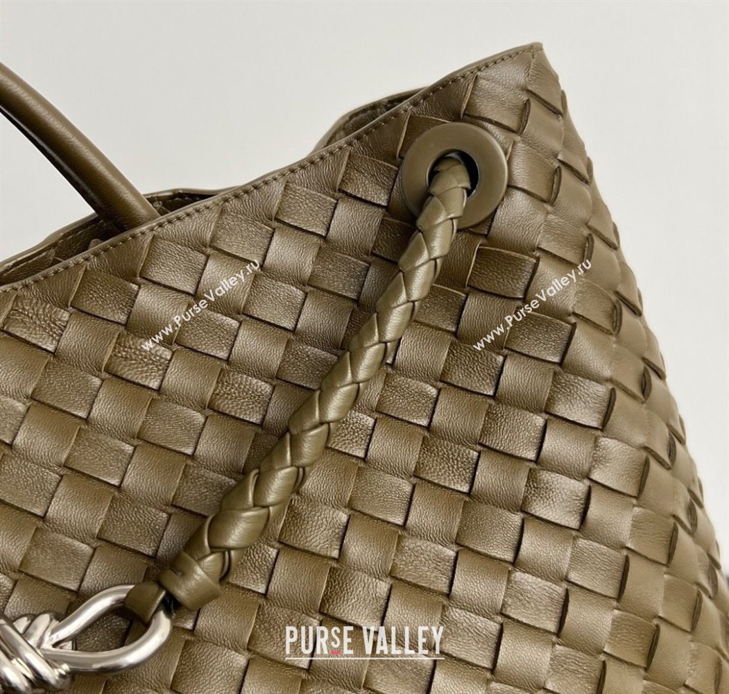 Bottega Veneta Large Andiamo Top Handle Bag in Intrecciato Leather 743575 Clay Brown 2025 (WT-250205020)