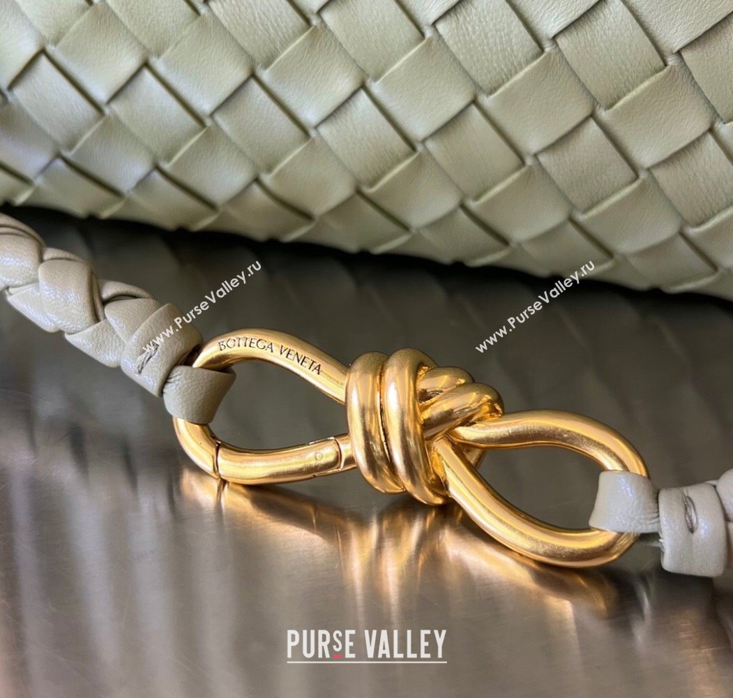 Bottega Veneta Large Andiamo Top Handle Bag in Intrecciato Leather 743575 Travertine Green 2025 (WT-250205022)