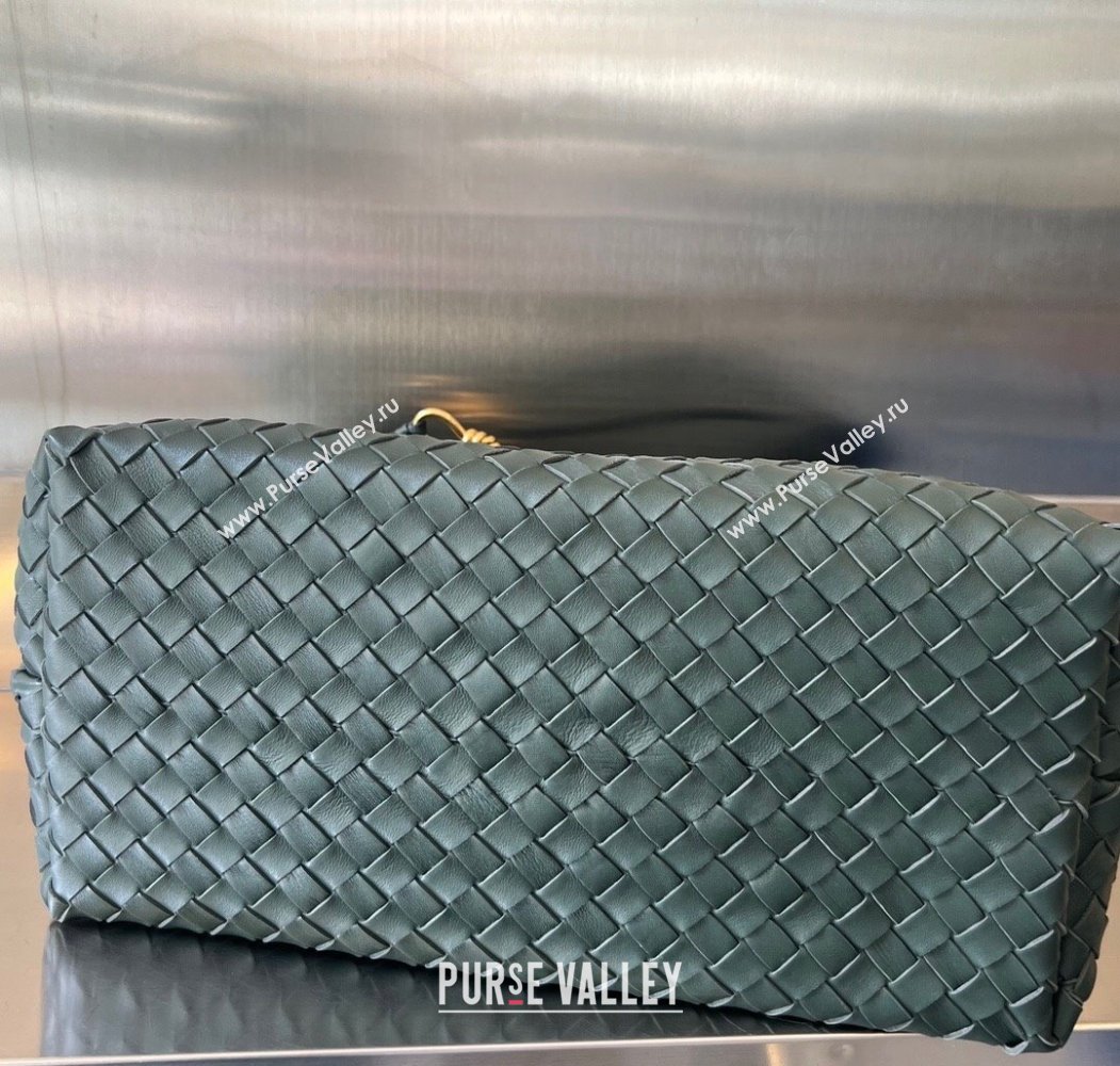 Bottega Veneta Large Andiamo Top Handle Bag in Intrecciato Leather 743575 Slate Grey 2025 (WT-250205024)