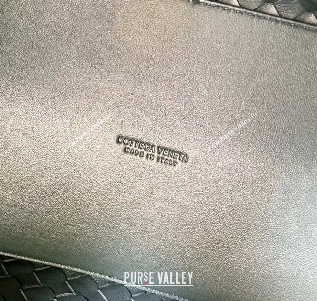 Bottega Veneta Large Andiamo Top Handle Bag in Intrecciato Leather 743575 Slate Grey 2025 (WT-250205024)