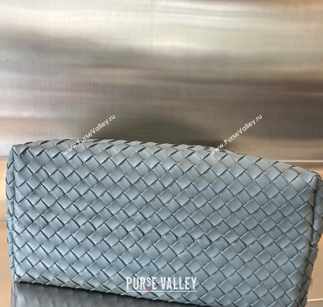 Bottega Veneta Large Andiamo Top Handle Bag in Intrecciato Leather 743575 Lightning Grey 2025 (WT-250205025)