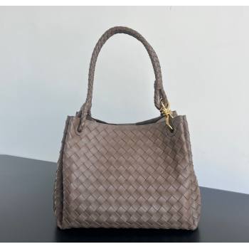 Bottega Veneta Large Parachute Shoulder Bag in Intrecciato Leather 796571 Grey 2025 (WT-250205040)
