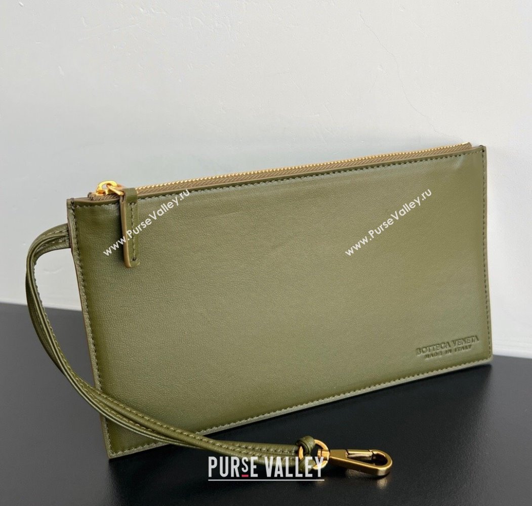 Bottega Veneta Large Parachute Shoulder Bag in Intrecciato Leather 796571 Khaki Green 2025 (WT-250205041)