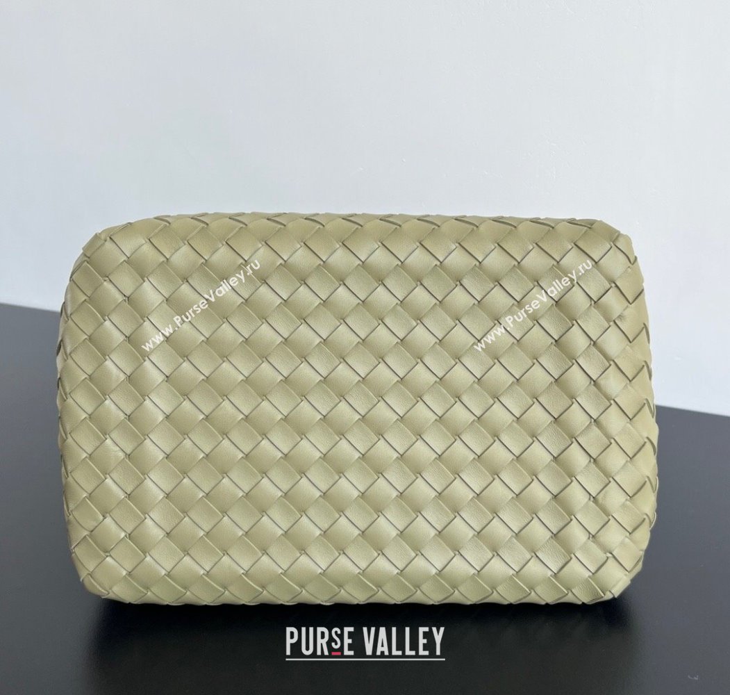 Bottega Veneta Large Parachute Shoulder Bag in Intrecciato Leather 796571 Travertine Green 2025 (WT-250205042)