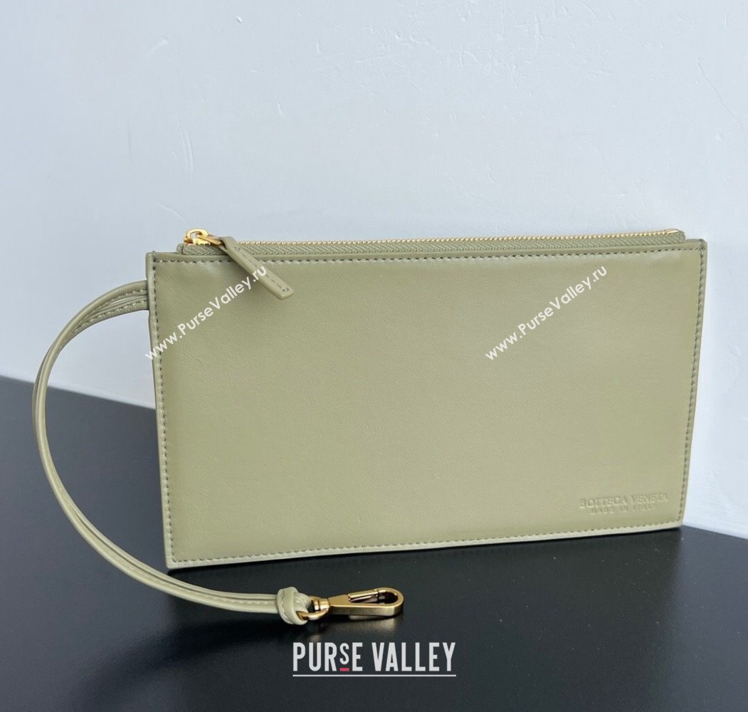 Bottega Veneta Large Parachute Shoulder Bag in Intrecciato Leather 796571 Travertine Green 2025 (WT-250205042)