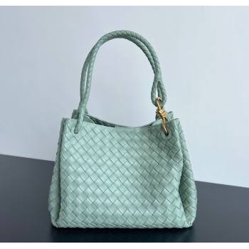 Bottega Veneta Large Parachute Shoulder Bag in Intrecciato Leather 796571 Aloe Green 2025 (WT-250205043)