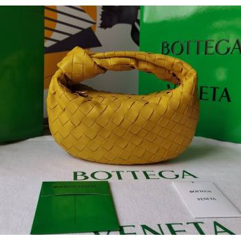 Bottega Veneta Mini Jodie Hobo Bag in Intrecciato Lambskin Yellow2 2025 651876 (WT-250205074)