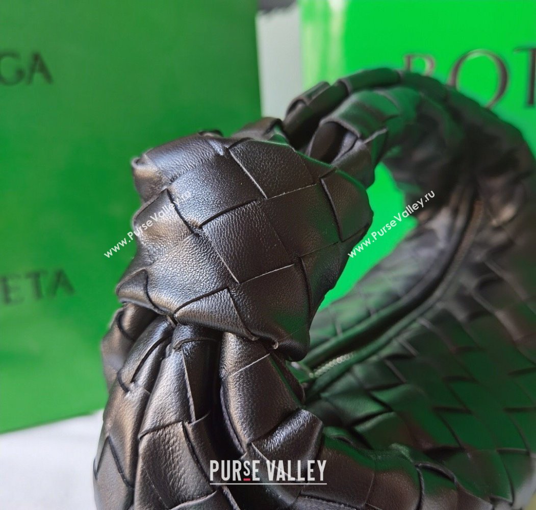 Bottega Veneta Mini Jodie Hobo Bag in Intrecciato Lambskin Fondant Brown 2025 651876 (WT-250205076)