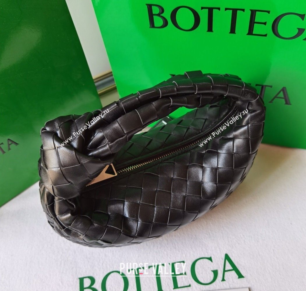 Bottega Veneta Mini Jodie Hobo Bag in Intrecciato Lambskin Fondant Brown 2025 651876 (WT-250205076)