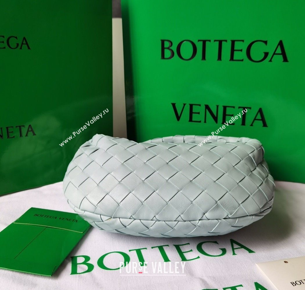 Bottega Veneta Mini Jodie Hobo Bag in Intrecciato Lambskin Glacier Green 2025 651876 (WT-250205078)