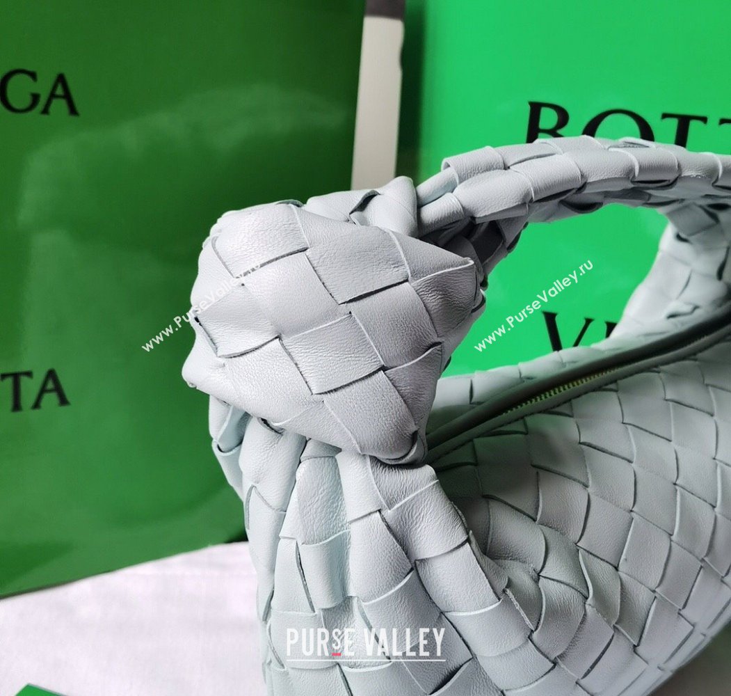 Bottega Veneta Mini Jodie Hobo Bag in Intrecciato Lambskin Glacier Green 2025 651876 (WT-250205078)