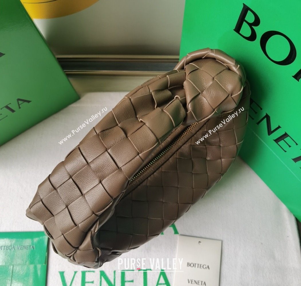 Bottega Veneta Mini Jodie Hobo Bag in Intrecciato Lambskin Taupe Grey 2025 651876 (WT-250205080)