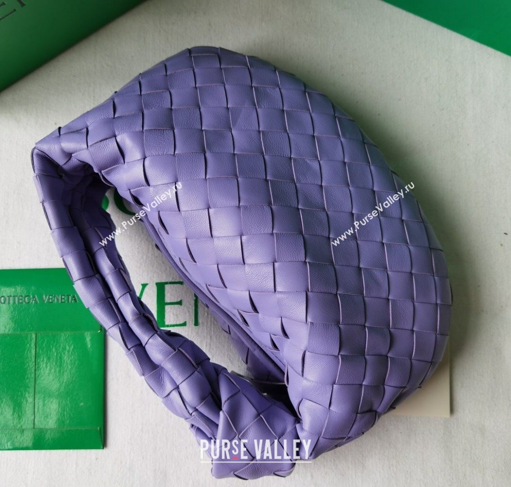 Bottega Veneta Mini Jodie Hobo Bag in Intrecciato Lambskin Wistaria Purple 2025 651876 (WT-250205081)