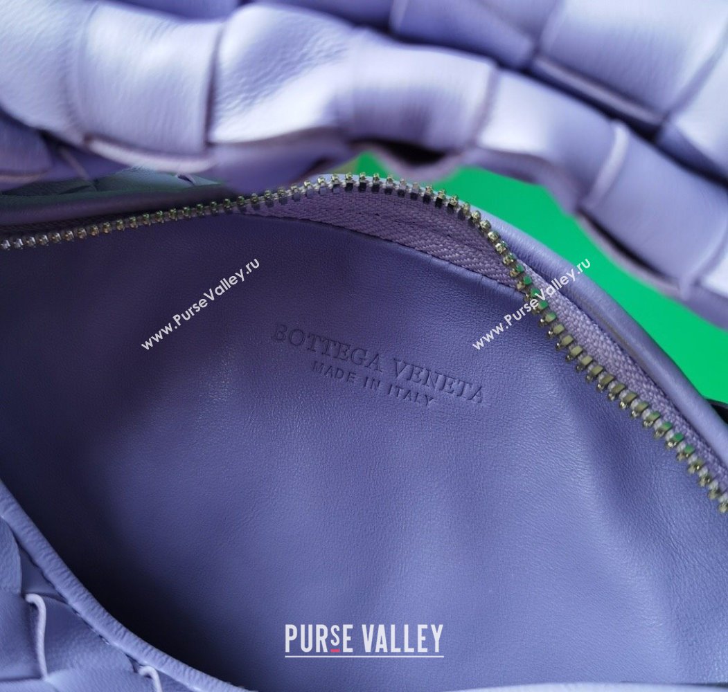 Bottega Veneta Mini Jodie Hobo Bag in Intrecciato Lambskin Wistaria Purple 2025 651876 (WT-250205081)