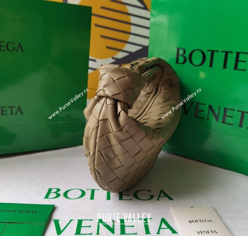 Bottega Veneta Mini Jodie Hobo Bag in Intrecciato Lambskin Grey2 2025 651876 (WT-250205082)
