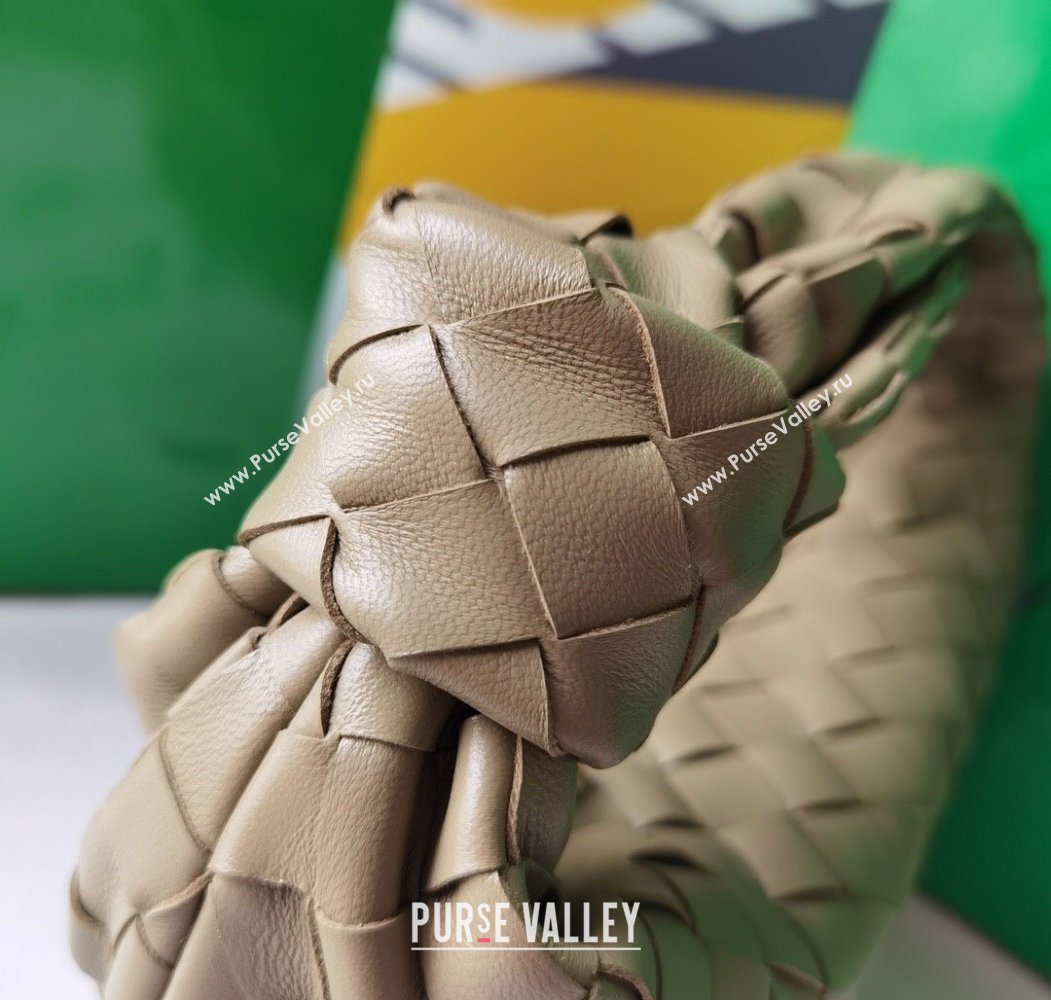 Bottega Veneta Mini Jodie Hobo Bag in Intrecciato Lambskin Grey2 2025 651876 (WT-250205082)