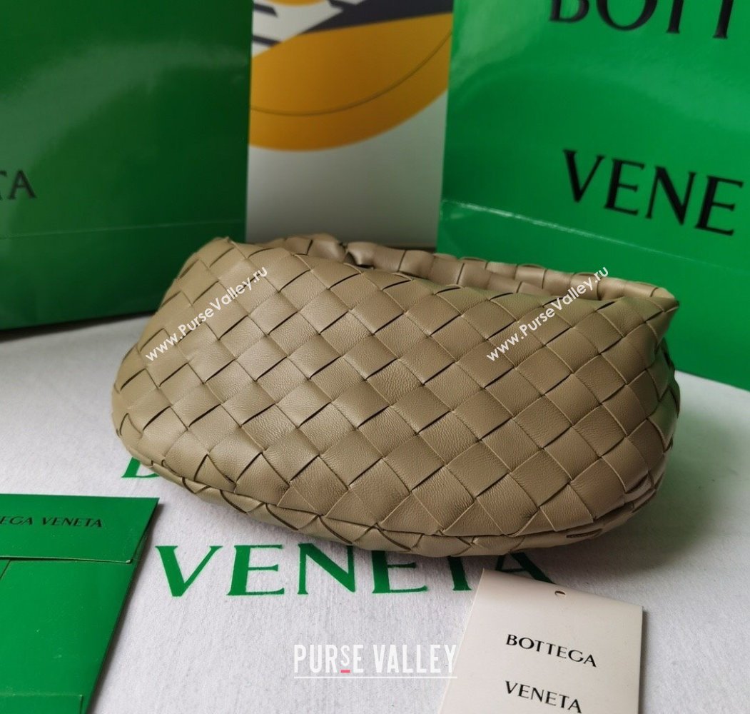 Bottega Veneta Mini Jodie Hobo Bag in Intrecciato Lambskin Grey2 2025 651876 (WT-250205082)