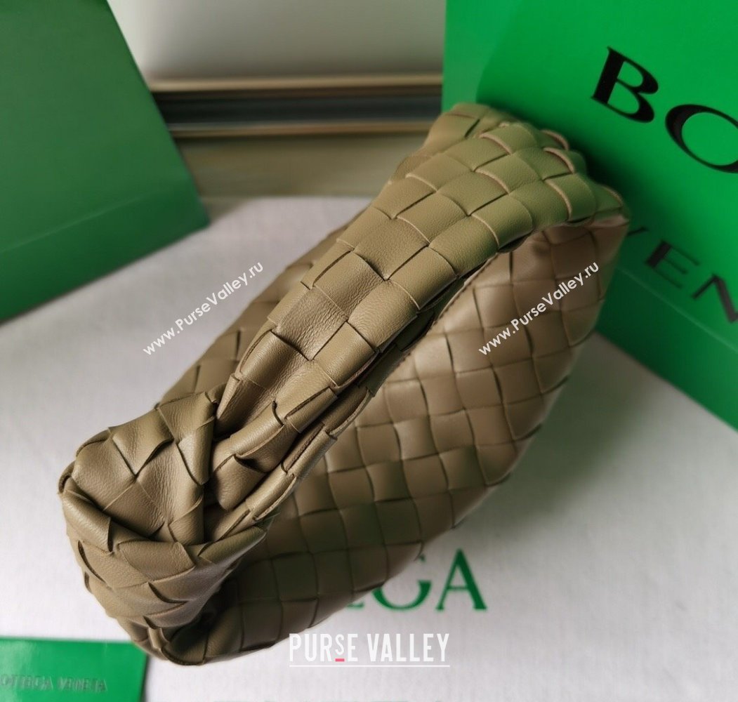 Bottega Veneta Mini Jodie Hobo Bag in Intrecciato Lambskin Grey2 2025 651876 (WT-250205082)