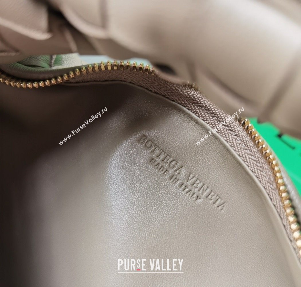 Bottega Veneta Mini Jodie Hobo Bag in Intrecciato Lambskin Grey2 2025 651876 (WT-250205082)