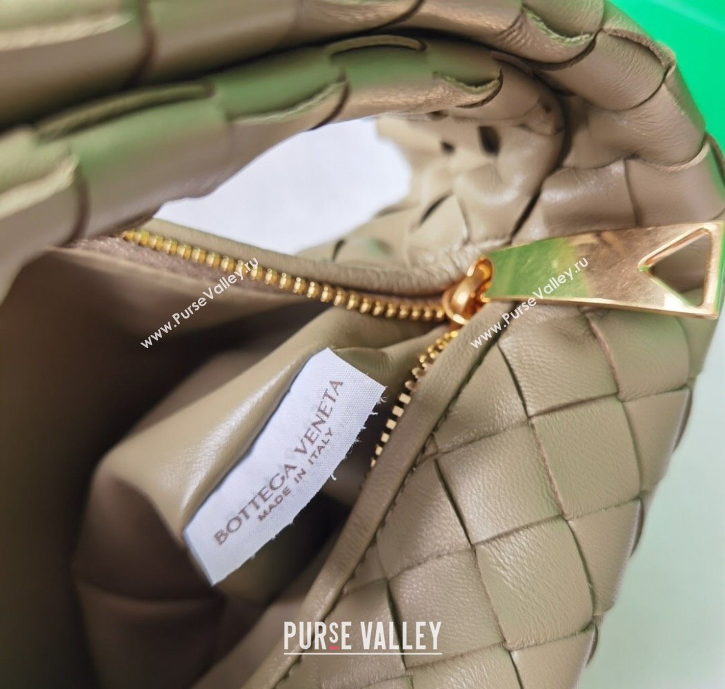 Bottega Veneta Mini Jodie Hobo Bag in Intrecciato Lambskin Grey2 2025 651876 (WT-250205082)