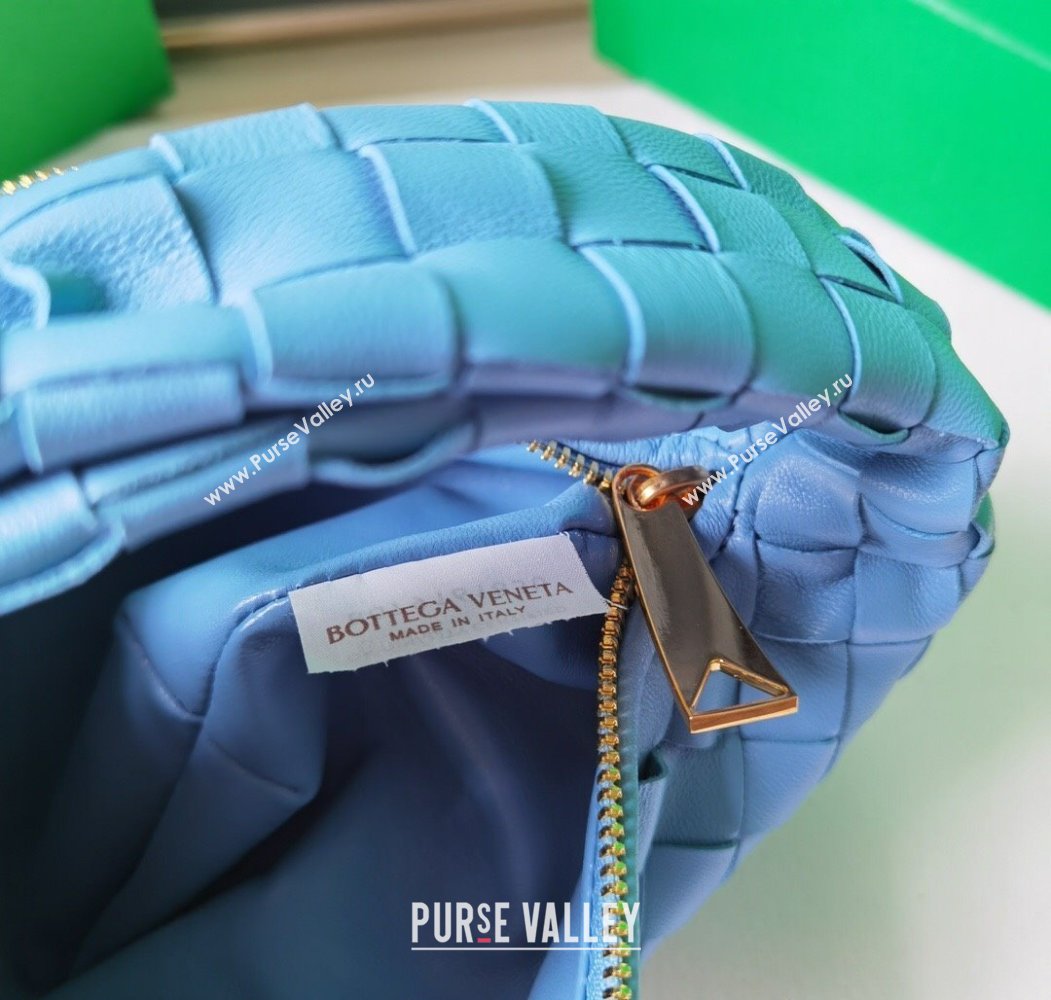 Bottega Veneta Mini Jodie Hobo Bag in Intrecciato Lambskin Hurricane Blue 2025 651876 (WT-250205084)